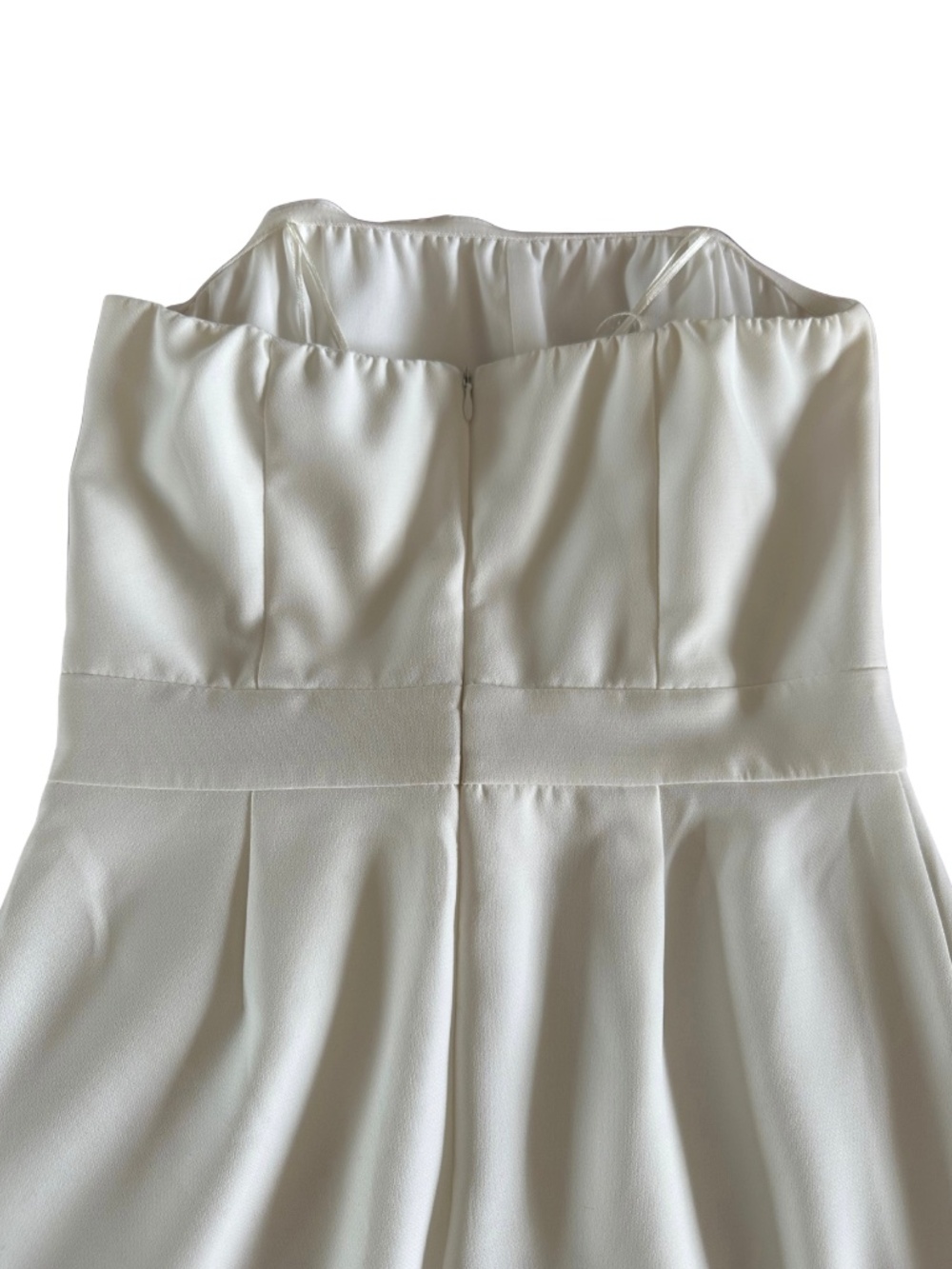 Adelyn Rae Cream Strapless Formal Mini Dress | Size S (Fits 2-4) - Picture 2 of 4